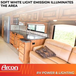 Arcon 20714N Double LED Euro-Lite Interior Light with White Lens — image 9