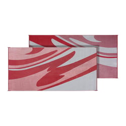 Faulkner 46361 Mirage Reversible RV Patio Mat 8x16 Burgundy — image 2