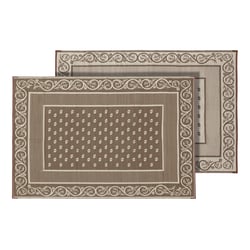 Picture of Faulkner 48824 RV Patio Mat Beige Vineyard Design 68" x 36"