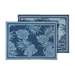 Picture of Faulkner 48896 Paradise Mat 9x12 Reversible RV Patio Mat Blue Caribbean Design