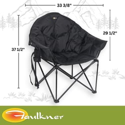 Faulkner 49570H Big Dog Bucket Chair Black 300lb Capacity — image 3