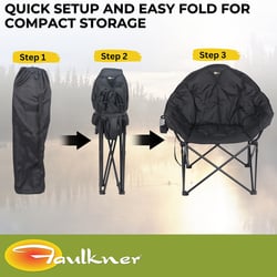 Faulkner 49570H Big Dog Bucket Chair Black 300lb Capacity — image 5