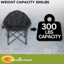 Faulkner 49570H Big Dog Bucket Chair Black 300lb Capacity — image 7