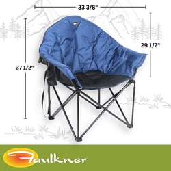 Faulkner 49575H Big Dog Bucket Chair Blue/Black 300lb Capacity — image 3