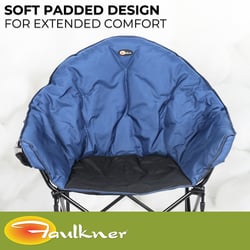 Faulkner 49575H Big Dog Bucket Chair Blue/Black 300lb Capacity — image 4