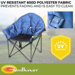 Faulkner 49575H Big Dog Bucket Chair Blue/Black 300lb Capacity — image 6