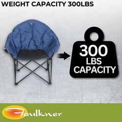 Faulkner 49575H Big Dog Bucket Chair Blue/Black 300lb Capacity — image 7