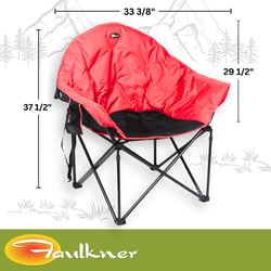 Faulkner 49579H Big Dog Bucket Chair Burgundy/Black — image 3