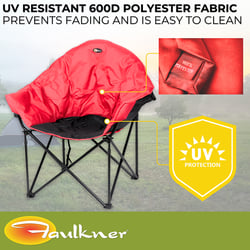 Faulkner 49579H Big Dog Bucket Chair Burgundy/Black — image 7
