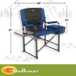 Faulkner 49581 El Capitan Director Chair with Cooler Blue/Black — image 3