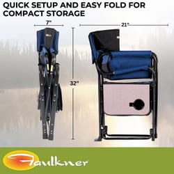 Faulkner 49581 El Capitan Director Chair with Cooler Blue/Black — image 6