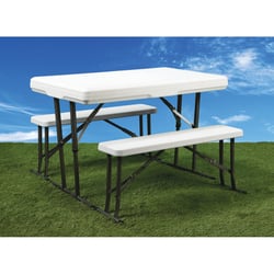 Faulkner 69863 Folding Picnic Table with Nesting Benches — image 2