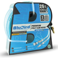 Picture of BluBird BBPU1425 Braided Polyurethane Air Hose 1/4" x 25' with Bend Restrictors