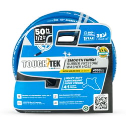 Picture of Blushield TTPW1250-NM Tough-Tek Rubber Pressure Washing Hose 1/2" x 50' Blue