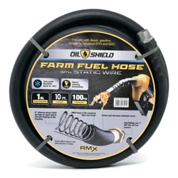Picture of OilShield OSFHONE10 1" x 10' Rubber Farm Fuel Transfer Hose with Static Wire
