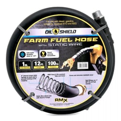 Picture of OilShield OSFHONE12 1" x 12' Rubber Fuel Transfer Hose with Static Wire