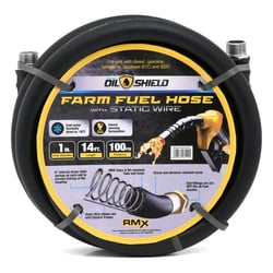 Picture of OilShield OSFHONE14 1" x 14' Rubber Farm Fuel Transfer Hose with Static Wire