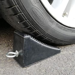 Picture of BluBird BBRWC06 Rubber Wheel Chocks with Eyebolt 2-Pack