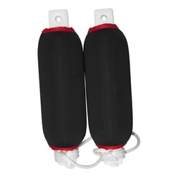 Picture of Dock Edge DE77301F Dolphin Twin Eye Fenders 5.5x20 Inch White with Black Covers 2-Pack