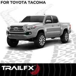 Picture of TrailFX ORB008 Oval Running Boards - Matte Black Steel Nerf Bars for Toyota Tacoma