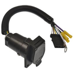 Picture of Pollak 4WF-600V 4-Way Flat to 7-Blade RV Trailer Wiring Adapter with Leads
