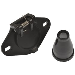 Picture of Pollak 6P-103V 6-Pole Round Plastic Vehicle End Socket with Rubber Boot