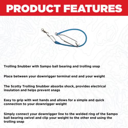 Picture of Scotty Downriggers 0370 Downrigger Weight Snubber with Swivel and Snap