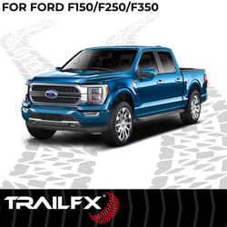 Picture of TrailFX AL6006B Running Boards Aluminum Powder Coated Black 300 LBS Capacity