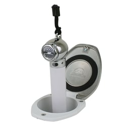 Picture of Scandvik 12131 Recessed Transom Shower Handle with 6' Hose White/Stainless Steel