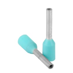 Picture of Pacer Performance TFRL24-6MM-25 Turquoise Wire Ferrule 22-24 AWG 6mm Insulated Terminal 25-Pack