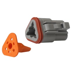 Picture of Pacer Performance TDT06-3S-10 Deutsch DT Connector Plug & Wedge Lock Kit 3-Position 10-Pack