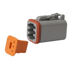 Picture of Pacer Performance TDT06-6S-5 Deutsch DT 6-Position Plug & Wedge Lock Kit 5-Pack