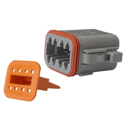 Picture of Pacer Performance TDT06-8S-5 Deutsch DT 8-Position Plug & Wedge Lock Kit 5-Pack