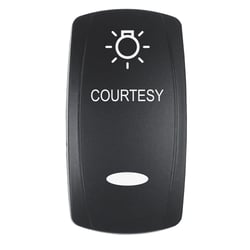 Picture of Pacer Performance EV2LE-CTSY Courtesy Contura V Switch Actuator Black Laser Etched