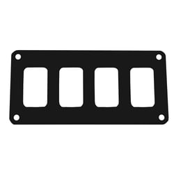 Picture of Pacer Performance PSC-41-BK 4-Switch Panel 1 Row Marine Grade Aluminum Black