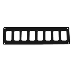 Picture of Pacer Performance PSC-81-BK 8-Switch Marine Panel Black Aluminum 12.5" x 2.75"
