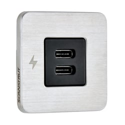 Picture of Scanstrut SC-TILE-21 Dual USB-C Interior Charging Socket 12/24V Stainless Steel