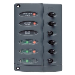 Picture of BEP Marine CSP6 Contour 6-Way Waterproof Switch Panel Unfused