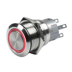 Picture of BEP Marine 80-511-0005-01 Push-Button Switch 24V Latching On/Off with Red LED