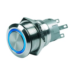Picture of BEP Marine 80-511-0007-01 Push Button Switch 24V Latching Blue LED