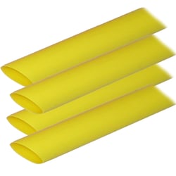 Picture of Ancor 306924 Adhesive Lined Heat Shrink Tubing 3/4" x 12" Yellow 4-Pack