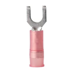 Picture of Ancor 220302 Nylon Flanged Spade Terminals 22-18 AWG #8 Stud 100-Pack