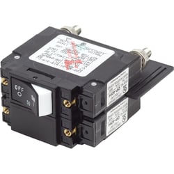 Picture of Blue Sea Systems 7467 UL-489 50A AC Raised Rocker Circuit Breaker 2-Pole