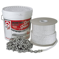 Picture of Quick FVC080391220Q00 Anchor Rode 25' 8mm Chain 200' 9/16" 3-Strand Rope