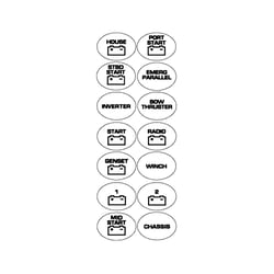 Picture of BEP Marine 713 Battery Switch Label Sheet - 12 Piece Set