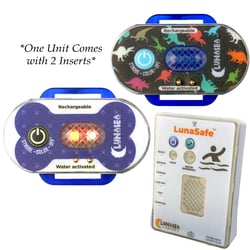 Picture of Lunasea Lighting LLB-63BB-F0-K2 Child/Pet Safety Water Activated Strobe Light with RF Receiver - Blue