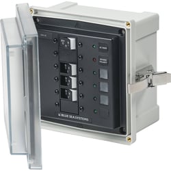 Picture of Blue Sea Systems 3130 SMS Surface Mount Panel Enclosure 120V 50A Main with 3 Branch Circuit Breakers