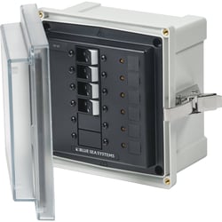 Picture of Blue Sea Systems 3134 SMS Panel Enclosure 12/24V DC 4 Branch Circuit Breakers