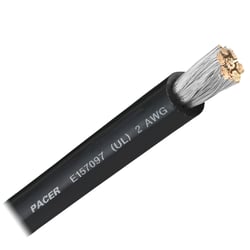 Picture of Pacer Performance WUL2BK-FT 2 AWG Marine Battery Cable Black Tinned Copper