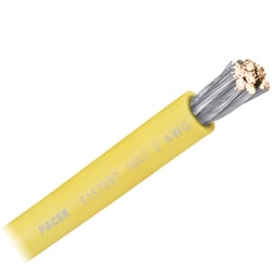 Picture of Pacer Performance WUL2YL-FT Yellow 2 AWG Marine Battery Cable Sold Per Foot